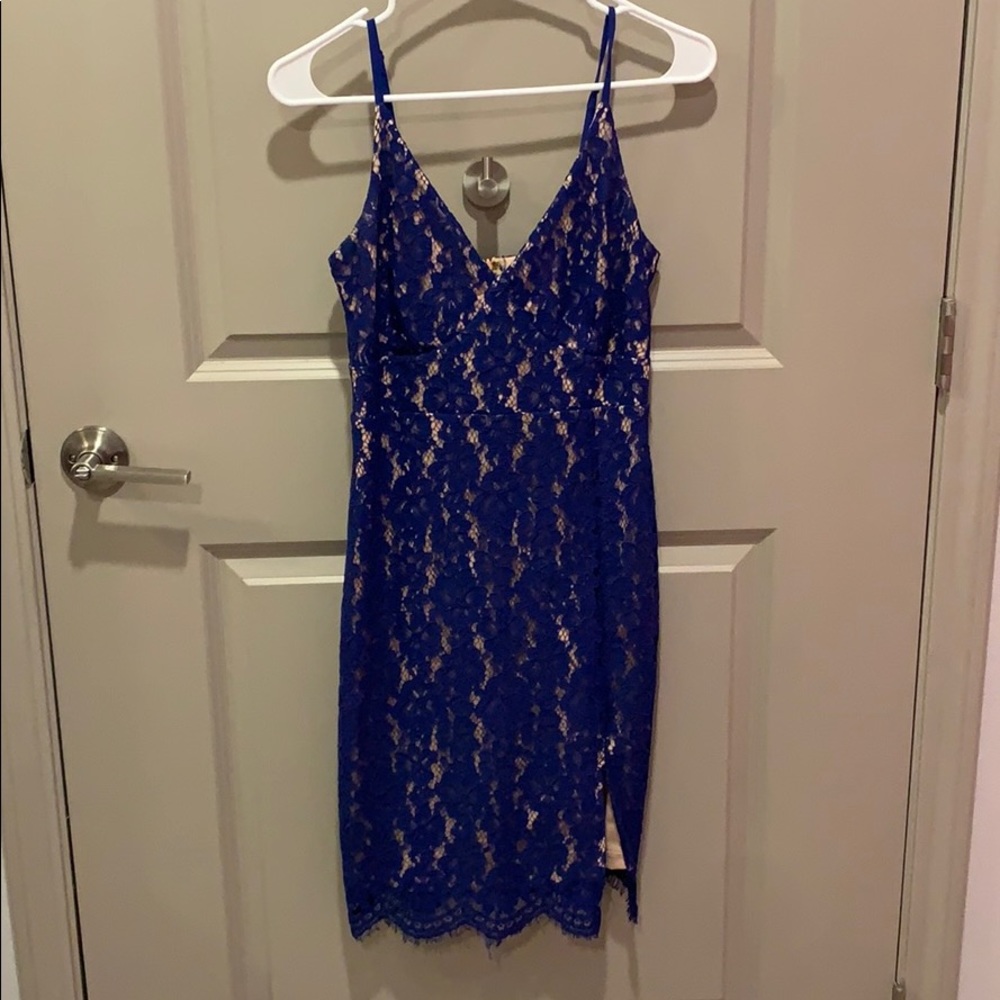 Royal Blue fitted Cocktail dress